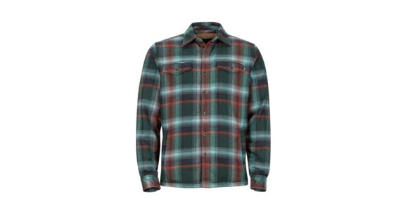 Marmot Ridgefield Long Sleeve Flannel Shirt - Men's, Mallard Green, Small, 44300-4759-S