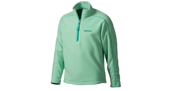 Marmot Rocklin 1/2 Zip - Girl's-Green Frost-Small, 785562894297