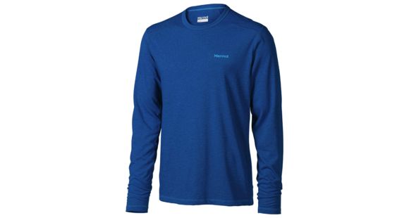 Marmot Saxon Long Sleeve Tee - Men's-Blue Sapphire-Small, 61690-BLUE SAPPHIRE-S