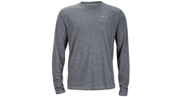 Marmot Saxon Long Sleeve Tee - Men's-Cinder Heather-Small