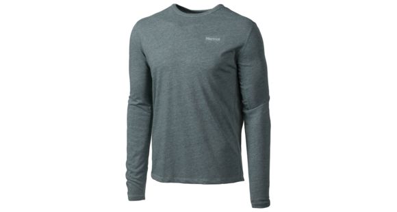 Marmot Saxon Long Sleeve Tee - Men's-Dark Mineral Heather-Large, 785562463806