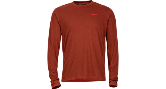 Marmot Saxon Long Sleeve Tee - Men's-Redwood Heather-Medium