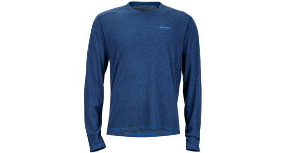 Marmot Saxon Long Sleeve Tee - Men's-Vintage Navy Heather-X-Large
