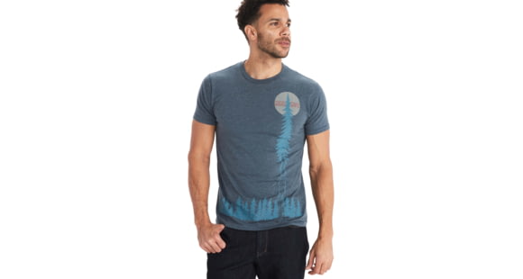 Marmot Sequoia Short Sleeve Tee - Men's, Navy Heather, Large, M11733-8550-L
