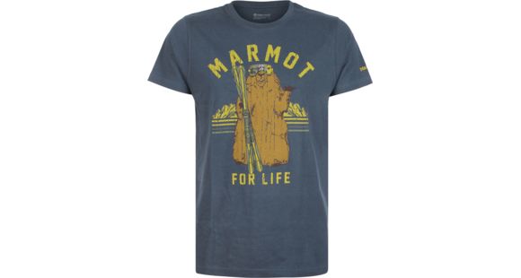 Marmot Shaka Marmot Short Sleeve Tee - Men's -Twilight-Large, 785562629059