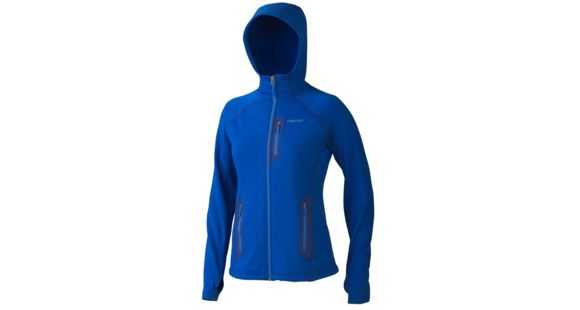 Marmot Stretch Fleece Hoody - Women's-Gem Blue-Medium, 785562639508
