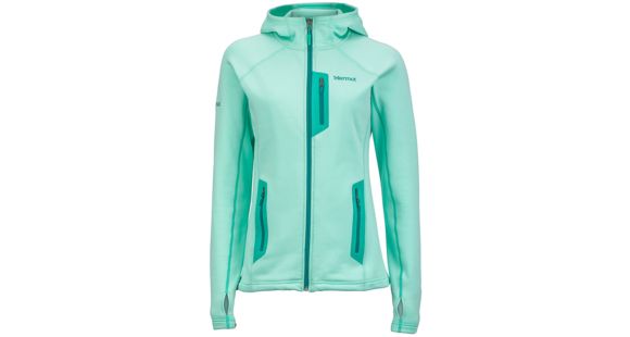 Marmot Stretch Fleece Hoody - Women's-Ice Green-Small, 785562639546