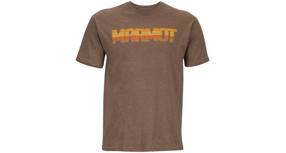 Marmot Stria Short Sleeve Tee - Men's -Brown Heather-Large, 889169833427