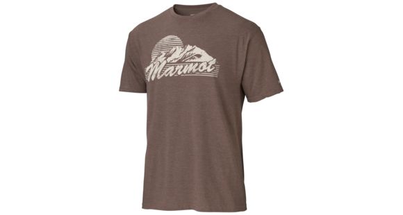 Marmot Sunset Short Sleeve - Men's-Brown Heather-Medium