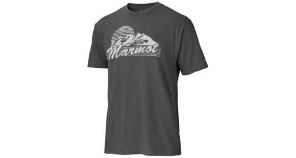 Marmot Sunset Short Sleeve - Men's-Charcoal Heather-Large