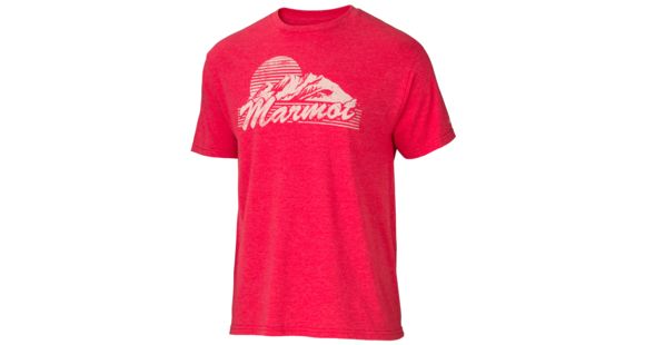 Marmot Sunset Short Sleeve - Men's-Red Heather-Medium