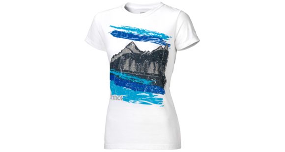 Marmot Sunset Short Sleeve Tee - Women's-Ceramic Blue/White-Medium