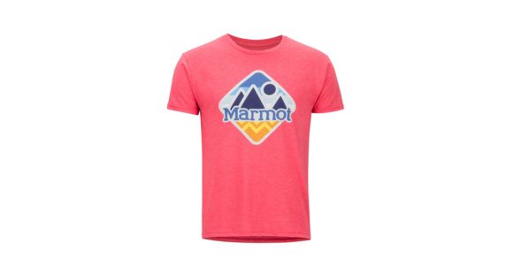Marmot Sweeney Ridge Tee Short Sleeve Shirt - Men's, Red Heather, Large, 44240-8554-L