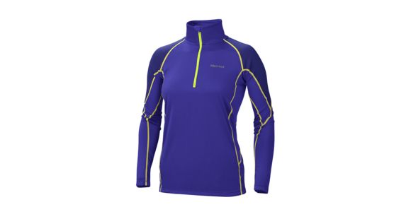 Marmot ThermalClime Pro Long Sleeve 1/2 Zip - Women's, Electric Blue/Midnight Purple-Large, 12800-ELECTRIC BLUE/MIDNIGHT PURPLE-L