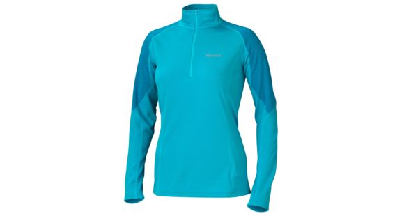 Marmot ThermalClime Pro Long Sleeve 1/2 Zip - Women's, Sea Breeze/Aqua Blue-Large, 12800-SEA BREEZE/AQUA BLUE-L