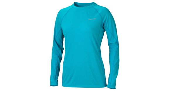 Marmot ThermalClime Sport Long Sleeve Crew - Women's-Sea Breeze-Large, 12740-SEA BREEZE-L