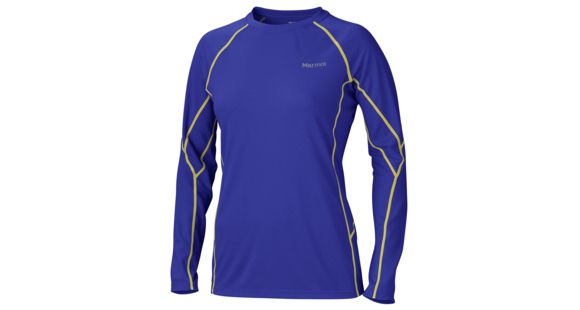 Marmot ThermalClime Sport Long Sleeve Crew - Women's-Electric Blue-Small, 12740-ELECTRIC BLUE-S