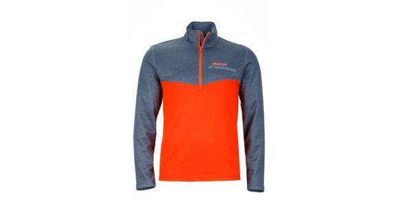 Marmot Torbin 1/2 Zip - Men's -Mars Orange/Steel Onyx -Small