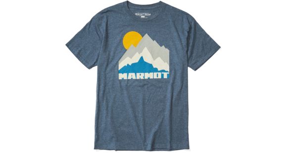 Marmot Tower Tee Short Sleeve T-Shirt - Men's, Navy Heather, Extra Large, 41850-8550-XL