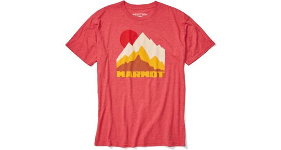 Marmot Tower Tee Short Sleeve T-Shirt - Men's, Red Heather, Large, 41850-8554-L