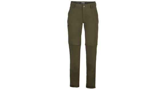 Marmot Transcend Convertible Pant - Men's-Green Mulch-Regular Inseam-32 Waist, 889169836855