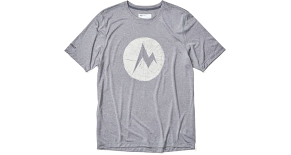 Marmot Transporter Short Sleeve Tee - Mens, Steel Onyx Heather, Large, 41800-8702-L