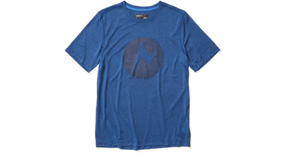 Marmot Transporter Short Sleeve Tee - Mens, Varsity Blue Heather, Large, 41800-8485-L