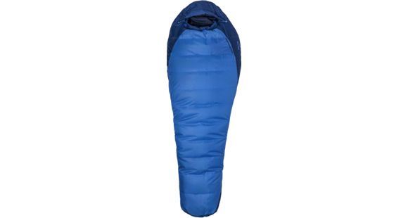 Marmot Trestles 15 Sleeping Bag Synthetic, Regular, Right, Cobalt Blue/Blue Night, 889169893384