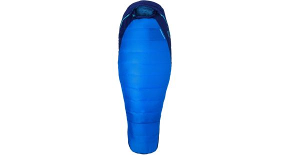 Marmot Trestles 15 Sleeping Bag Synthetic - Womens, Long, Left, French Blue/Harbor Blue, 889169893452