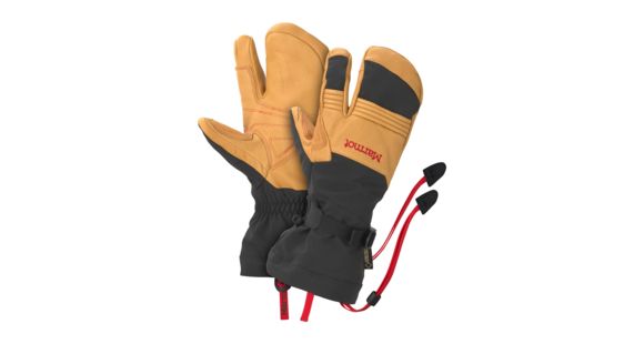 Marmot Ultimate Ski Mitt - Men's-Black/Tan-Large