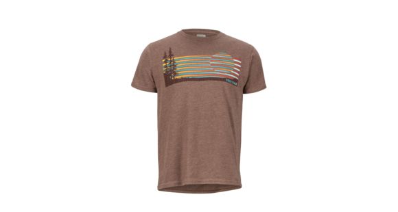 Marmot Verge Tee Short Sleeve - Men's, Brown Heather, 2XL, 49370-7139-XXL