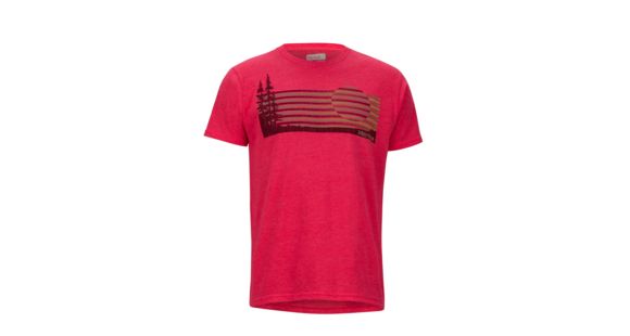 Marmot Verge Tee Short Sleeve - Men's, Red Heather, 2XL, 49370-8554-XXL