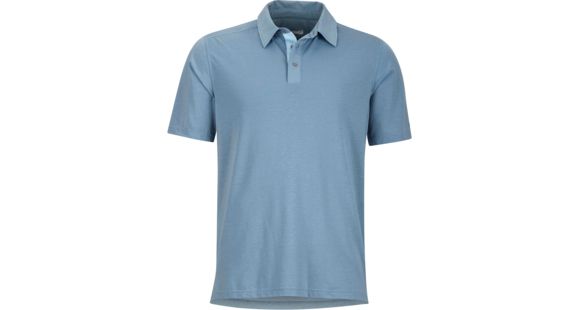 Marmot Wallace Polo Short Sleeve Shirt - Men's-Blue Granite Heather-Small