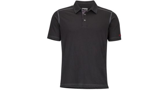 Marmot Wallace Polo Short Sleeve Shirt - Men's-Black-Medium, 262583