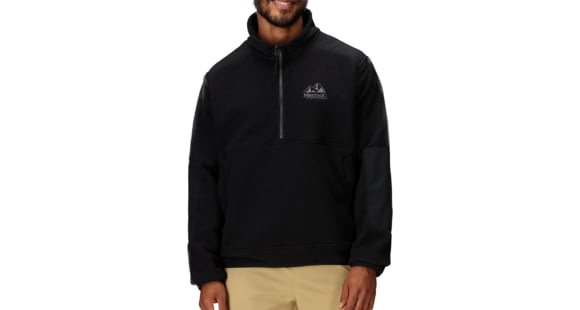 Marmot Wanderer High Pile Fleece Pullover - Men's, Black, Extra Large, 195115340421