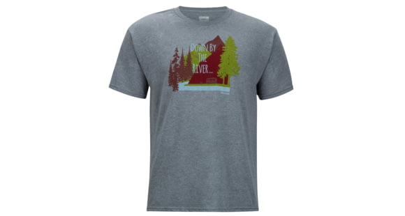 Marmot Waterfront Short Sleeve Tee - Men's -Ash Heather-Large