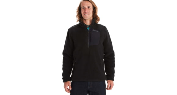 Marmot Wiley Fleece Half Zip - Men's, Black, Small, M11941-001-S