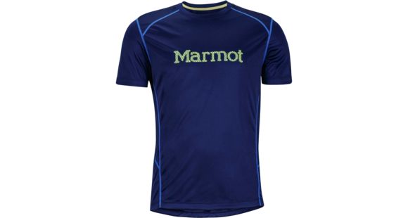 Marmot Windridge Short Sleeve Graphic Tee - Men's, Arctic Navy/Hyper Yellow, Medium