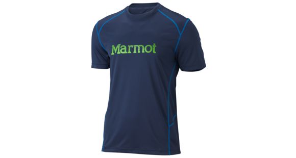 Marmot Windridge Short Sleeve Graphic Tee - Men's, Dark Ink/Green Envy, 2XL