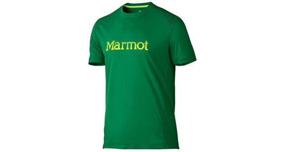Marmot Windridge Short Sleeve Graphic Tee - Men's, Greenway/Hyper Yellow, Small, 63170-GREENWAY/HYPER YELLOW-S