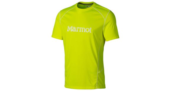 Marmot Windridge Short Sleeve Graphic Tee - Men's, Hyper Yellow/White, Extra Large, 63170-HYPER YELLOW/WHITE-XL