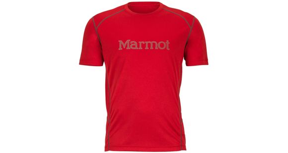 Marmot Windridge Short Sleeve Graphic Tee - Men's, Team Red/Steel, Large, 889169819766