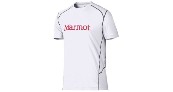 Marmot Windridge Short Sleeve Graphic Tee - Men's, White/Team Red, Medium, 785562588578