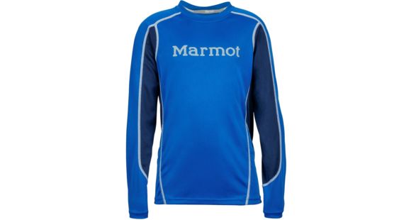 Marmot Windridge with Graphic Long Sleeve - Boy's-True Blue/Vintage Navy-X-Large, 269999