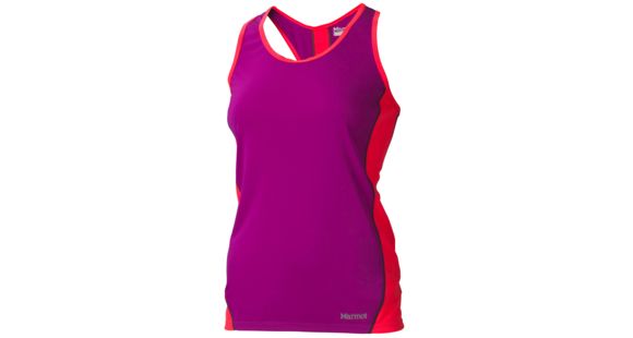Marmot Zeal Tank - Women's-Beet Purple/Bright Pink-Small, 57620-BEET PURPLE/BRIGHT PINK-S