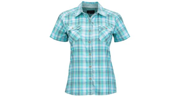 Marmot Zoey Short Sleeve Shirt - Women's-Aqua Blue-Large, 266697