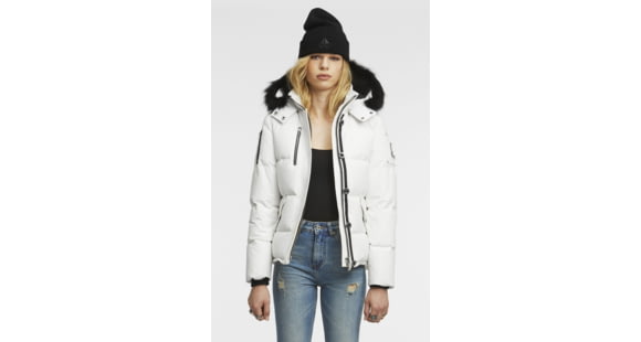 Moose Knuckles 3Q Jacket Lds, 151-Snow White W Blk Fur, XL, MK2229L3Q-151-XL