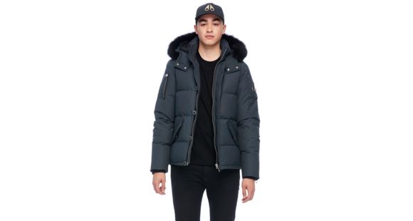 Moose Knuckles 3Q Jacket Men's, Granite / Black Fur, XL, MK2228M3Q-256-XL