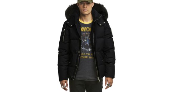 Moose Knuckles 3Q Jacket - Men's-Black/Black Fur-Small, 328330