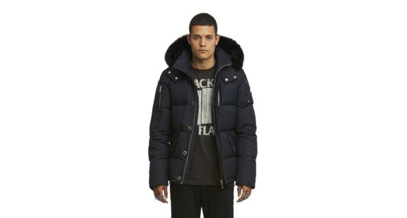 Moose Knuckles 3Q Jacket - Men's-Navy/Black Fur-Extra Small, MK2228M3Q-402-XS